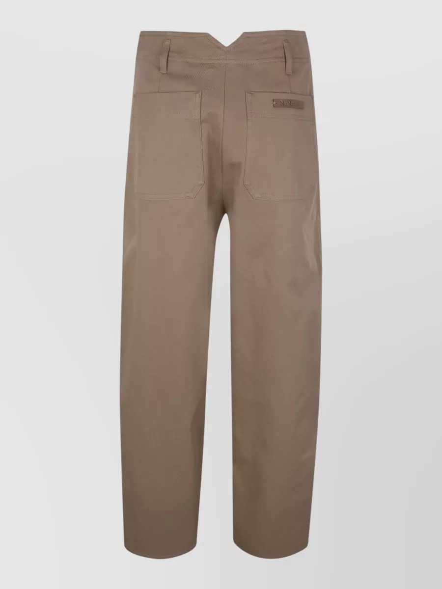 Max Mara Cotton Straight Leg Trousers