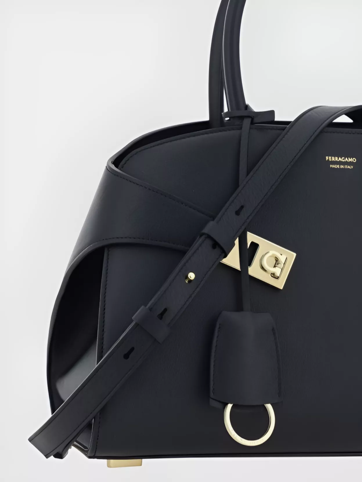 Ferragamo Top Handle Shoulder Bag With Detachable Strap