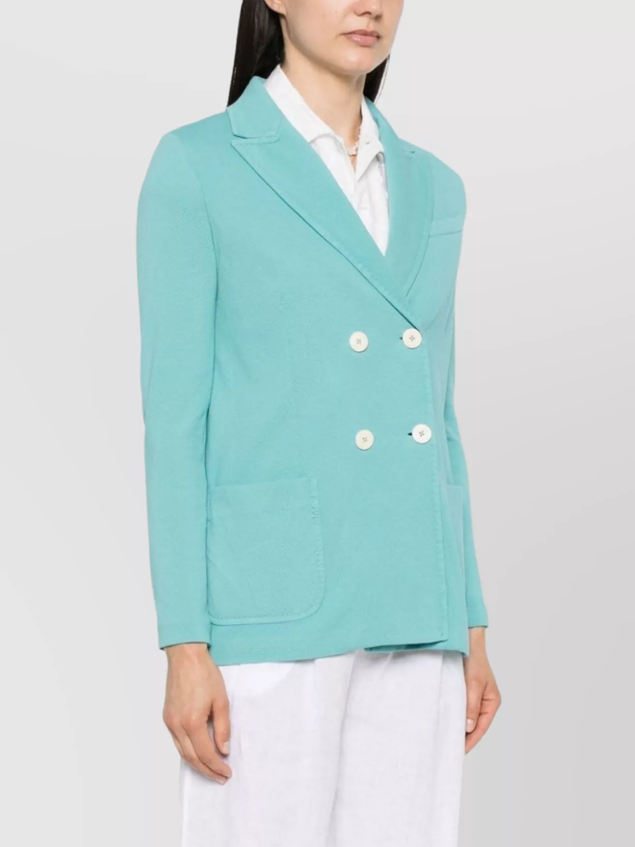 Circolo 1901 Double-Breasted Cotton Blend Jacket