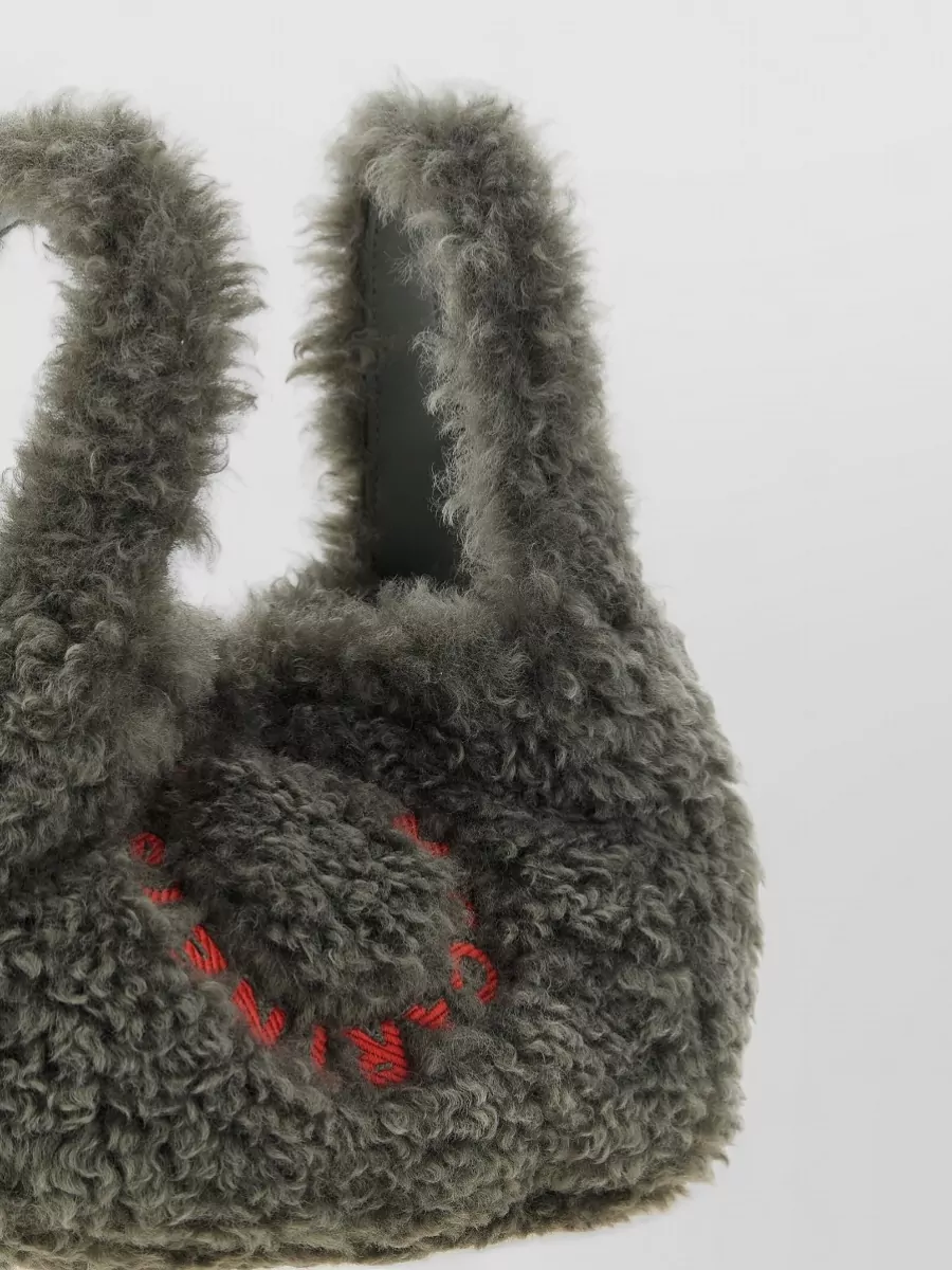 Stella Mccartney Stella Logo Shearling Effect Tote Bag
