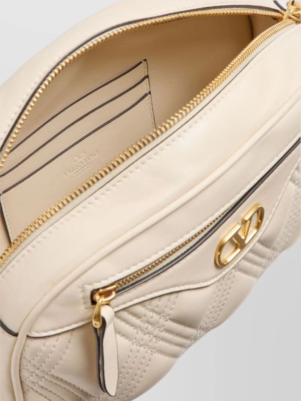 Valentino Quilted Lambskin Camera Bag With Chain Strap