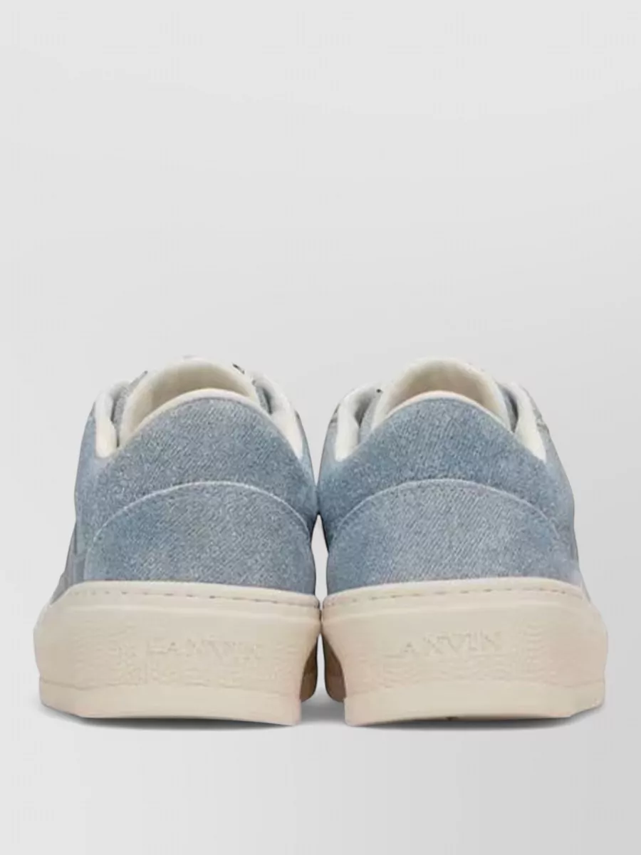 Lanvin Oversize tongue panelled leather sneakers | The Fashion Square