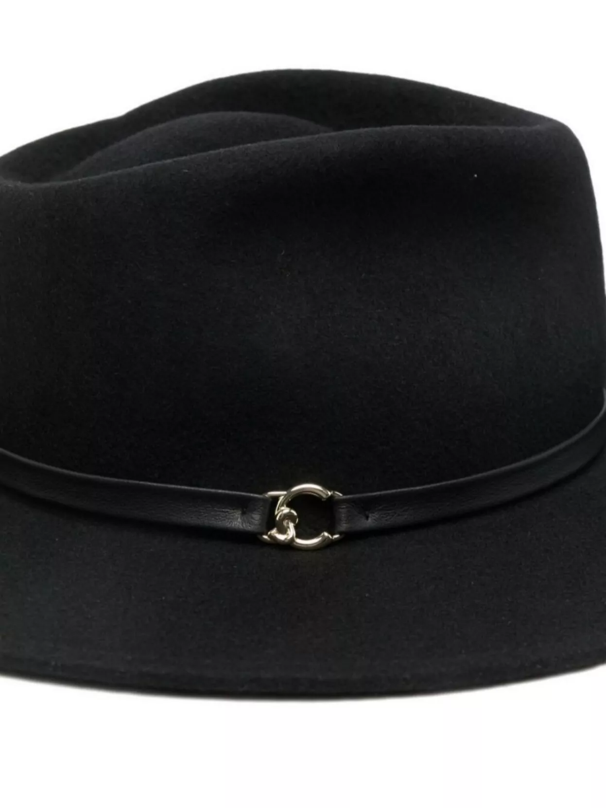 Coccinelle Wide Brim Hat Leather Band