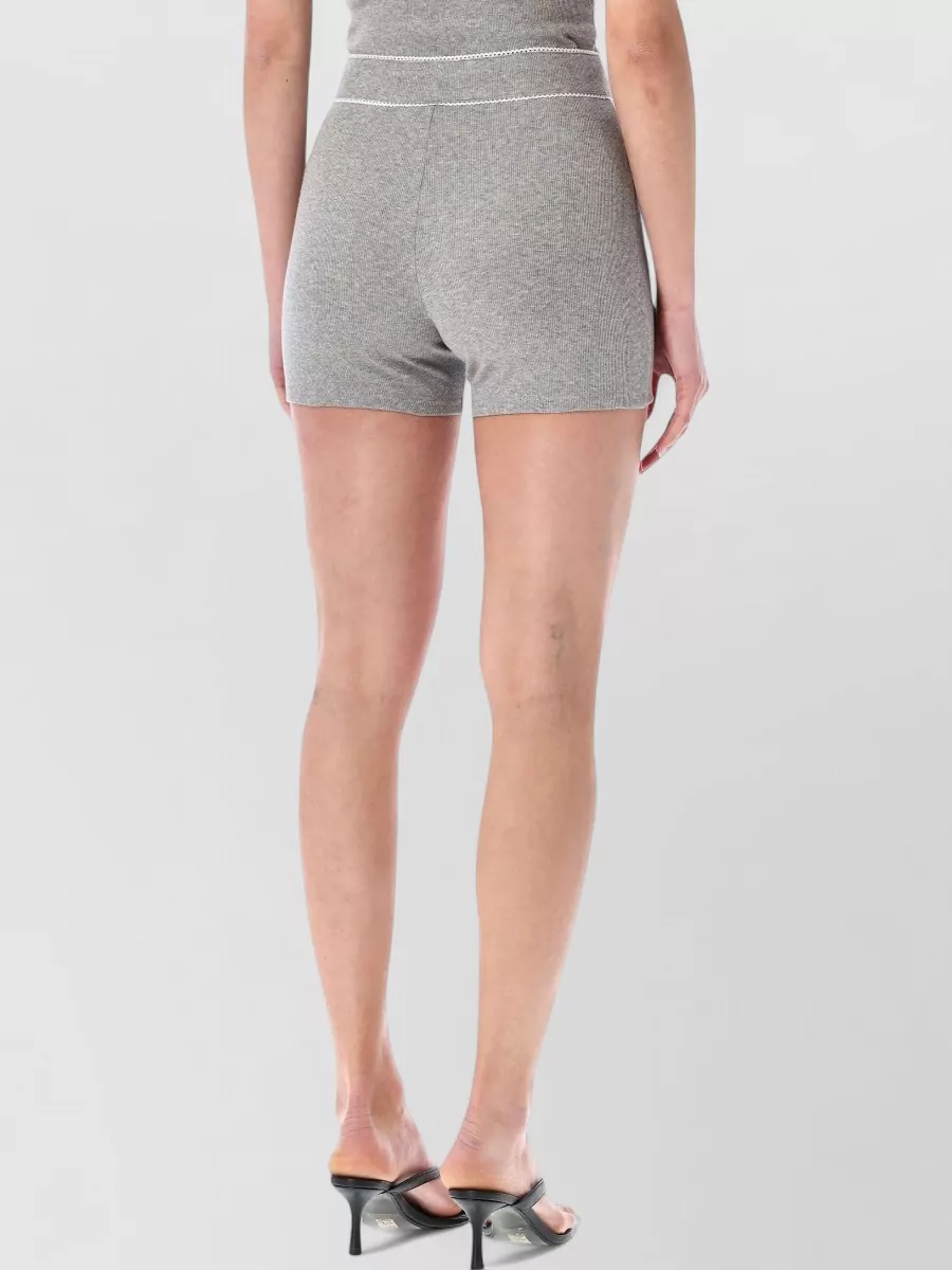 Marine Serre Ribbed Jersey Short