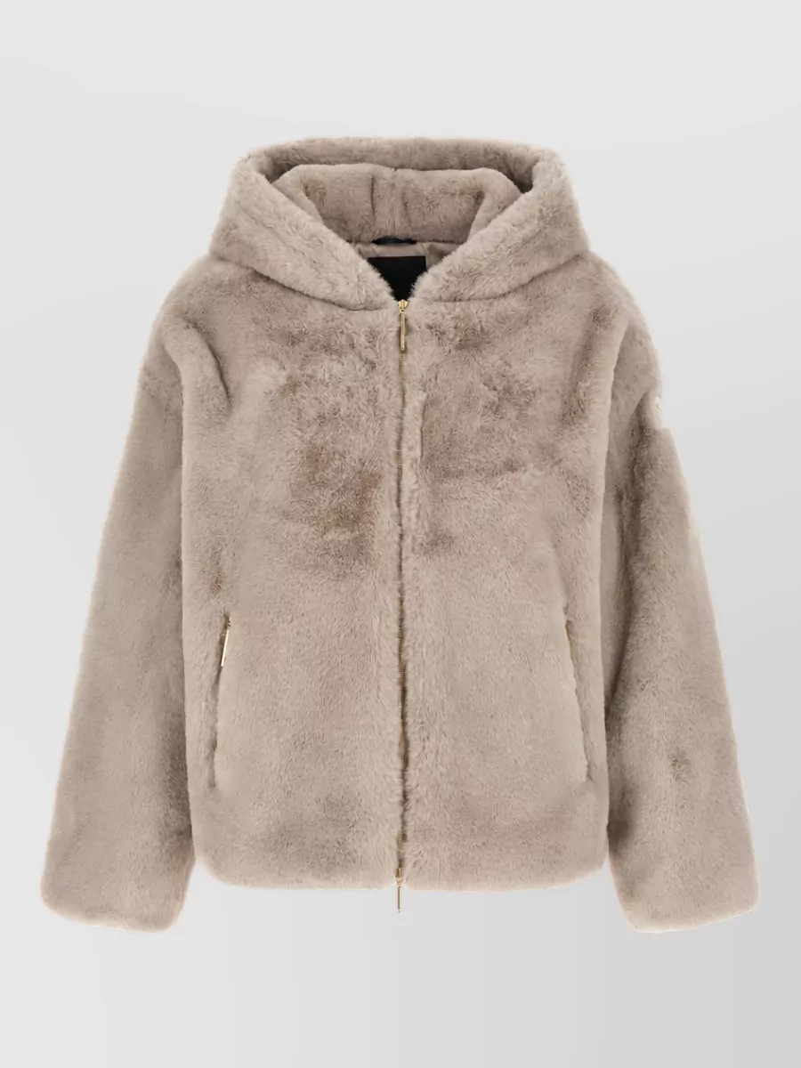 Tatras plush hooded faux fur coat