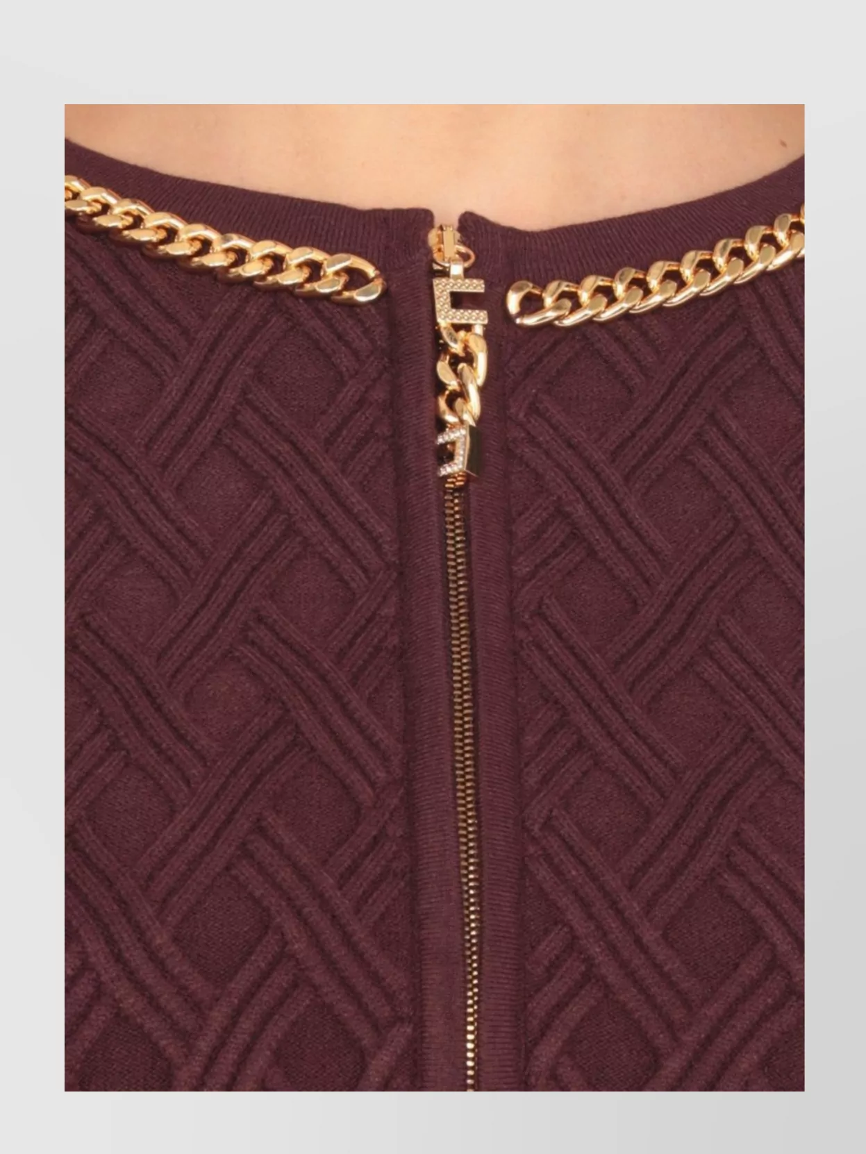 Elisabetta Franchi Women's Cropped Cardigan Chain Detail