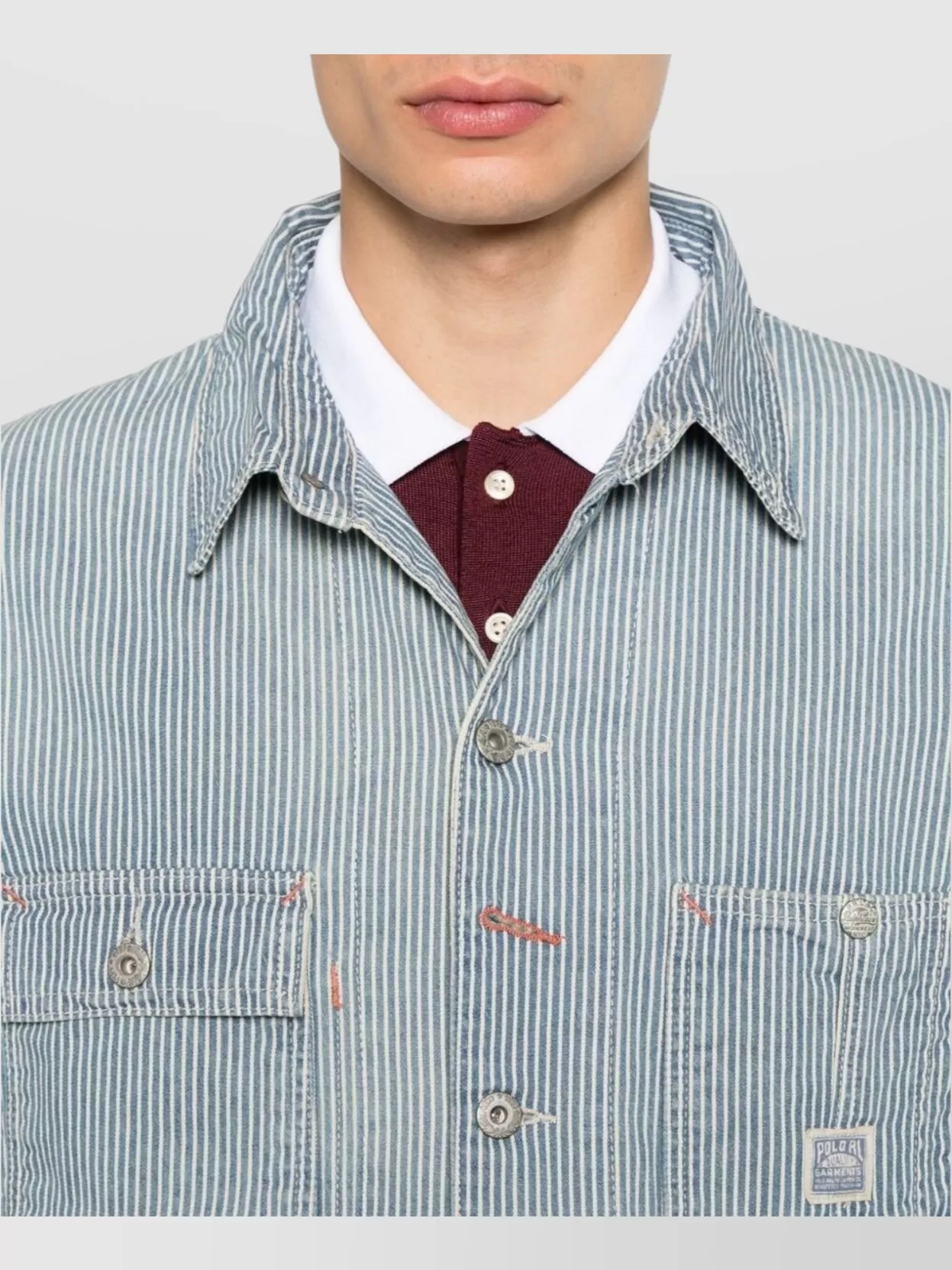 Ralph Lauren Field Jacket With Unlined Striped Pattern