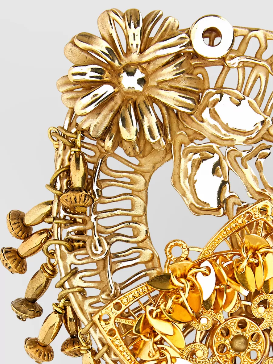 Dries Van Noten Antiqued Floral Brooch