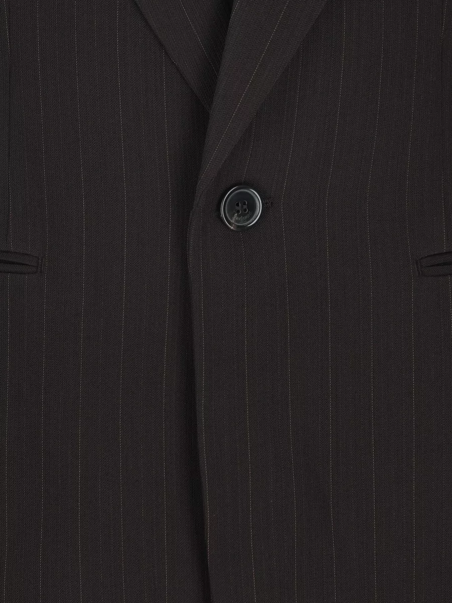 Saint Laurent Virgin Wool Pinstripe Single-Breasted Blazer