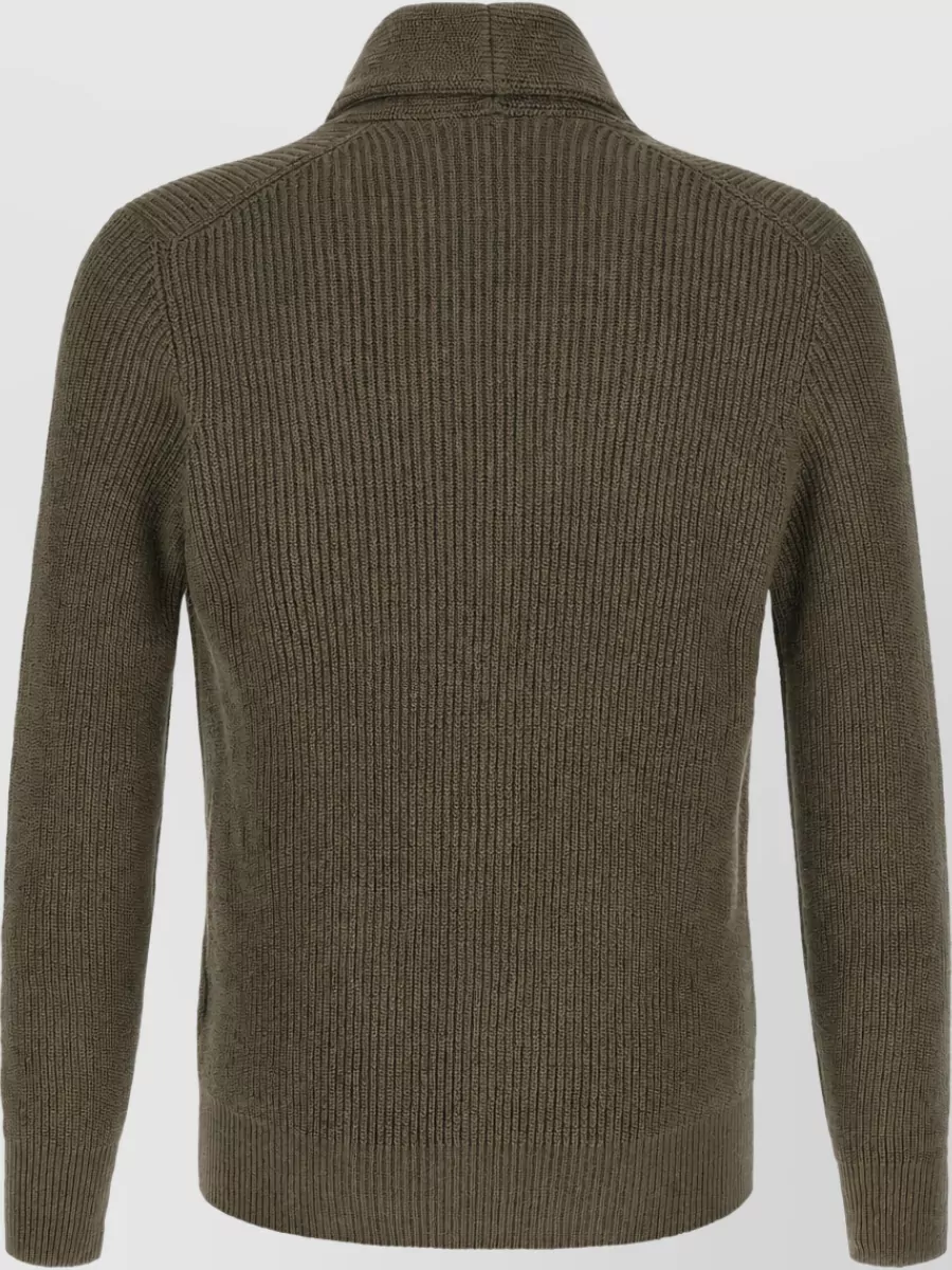Brunello Cucinelli Ribbed shawl collar cotton cardigan