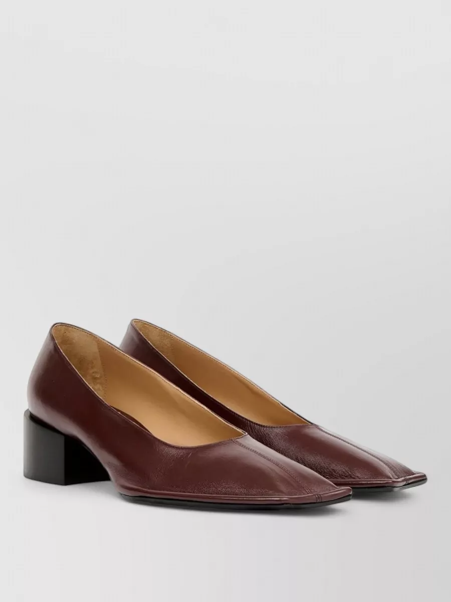 Maison Margiela leather square-toe pumps
