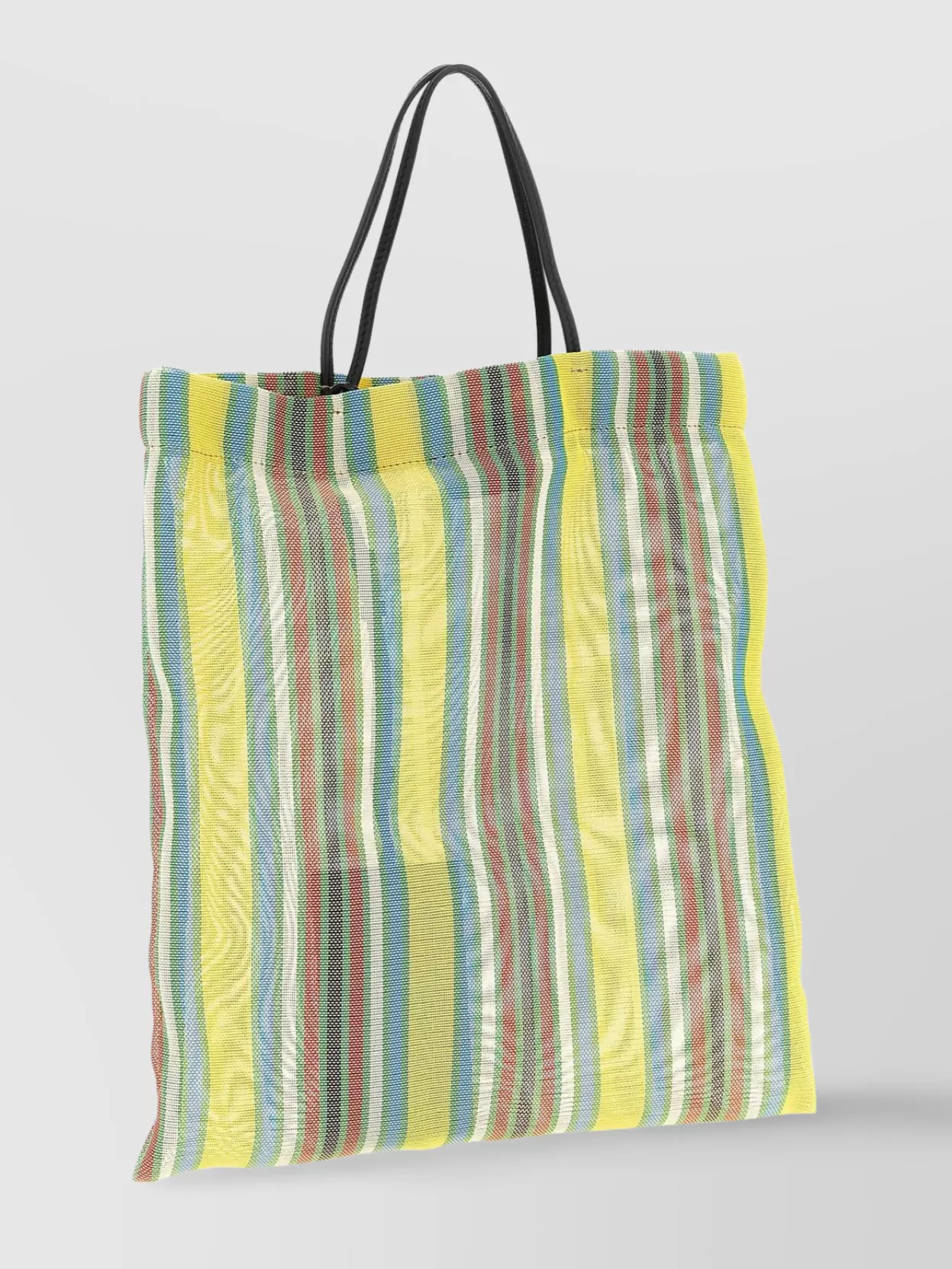 The Row Mini Tote Bag With Dual Handles And Striped Pattern In Yellow