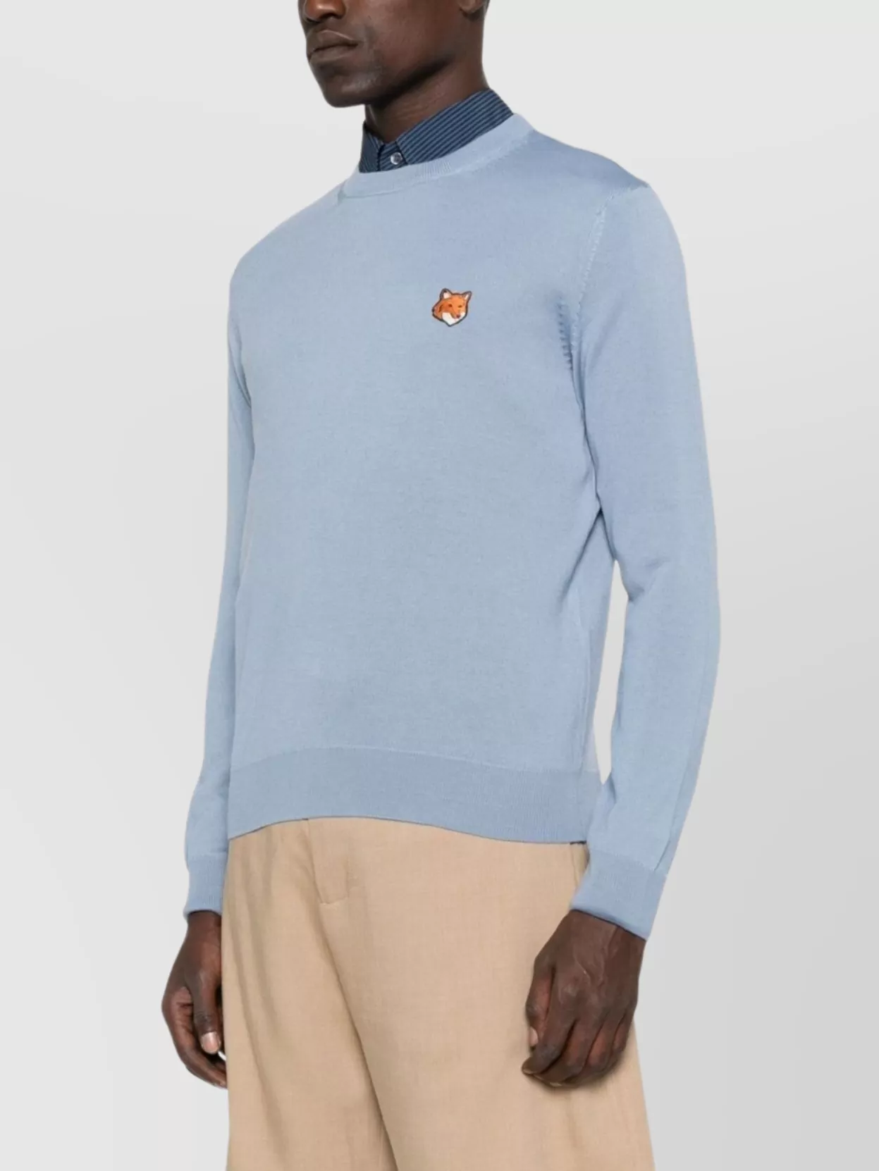 Maison Kitsuné Fox Head Wool Crewneck Jumper
