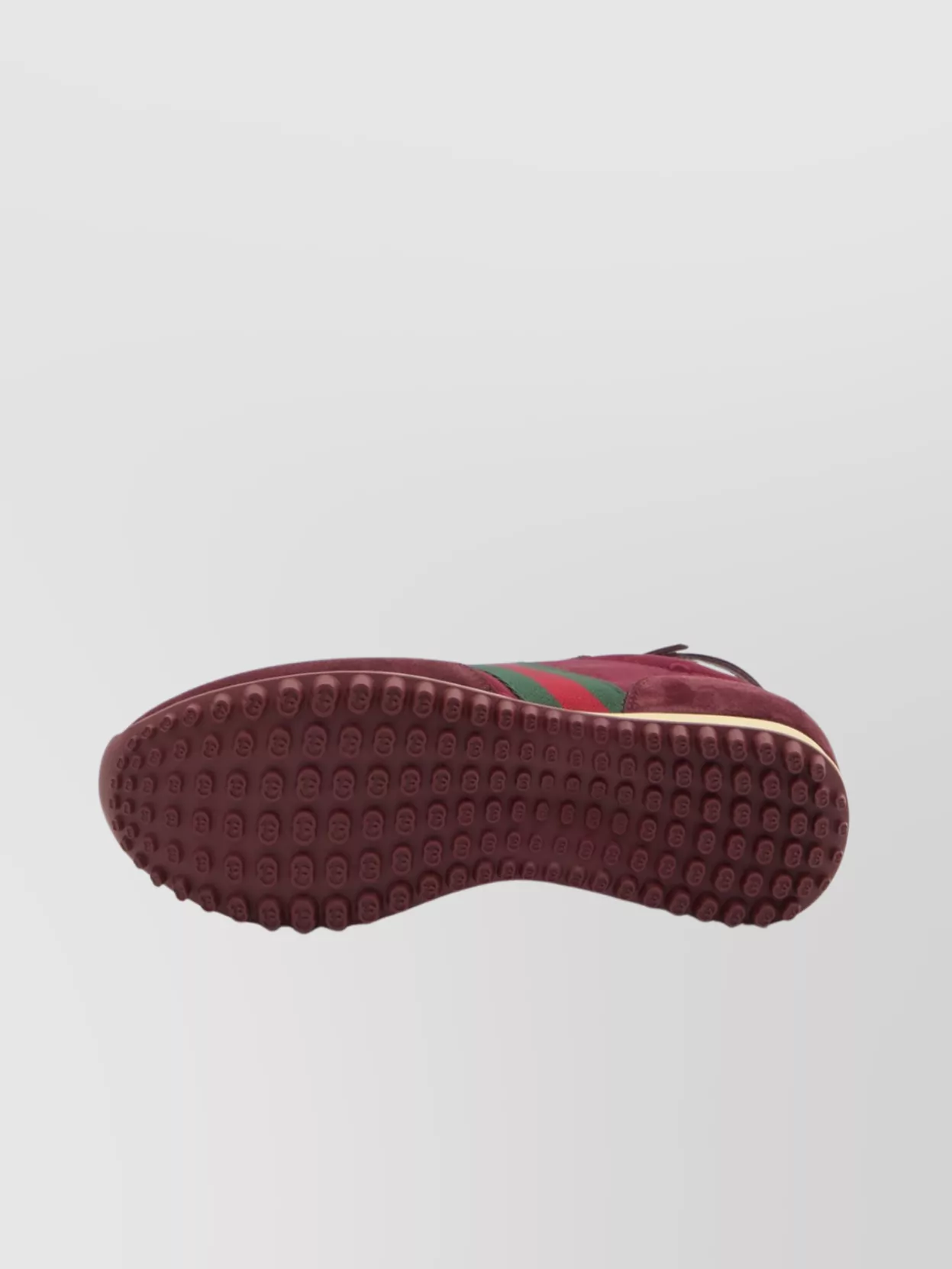 Gucci Motion Stripe Canvas Sneakers With Leather Detail