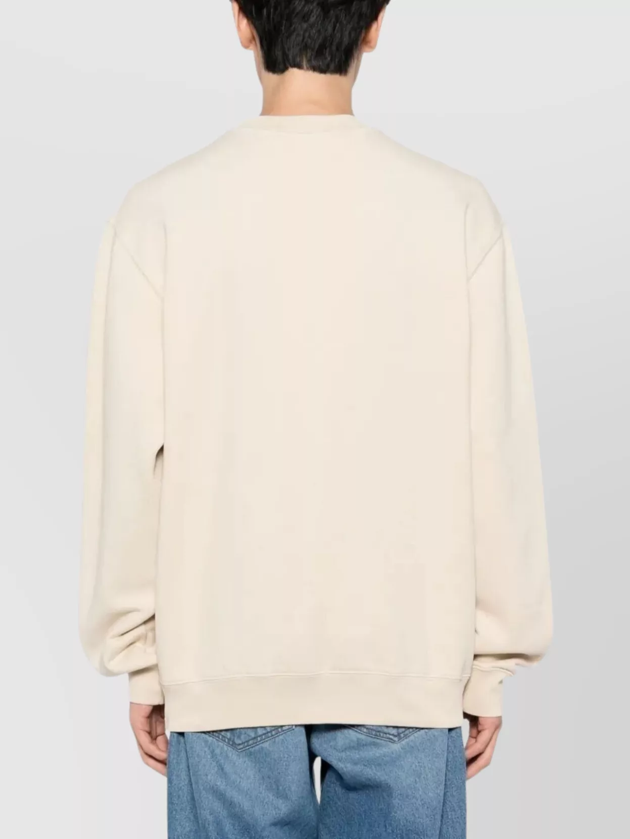 Jacquemus Crew Neck Long Sleeve Sweatshirt With Ribbed Cuffs