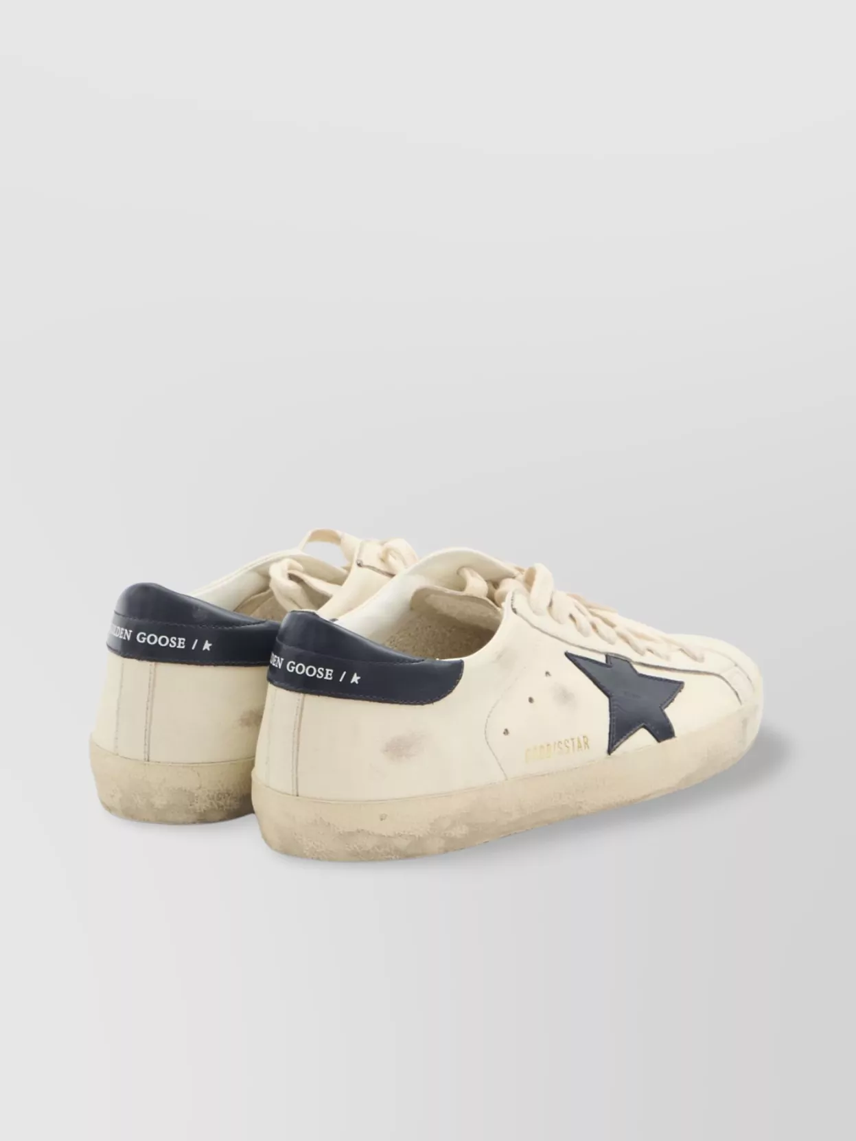 Golden Goose Superstar Sneakers In Beige Leather In Yellow