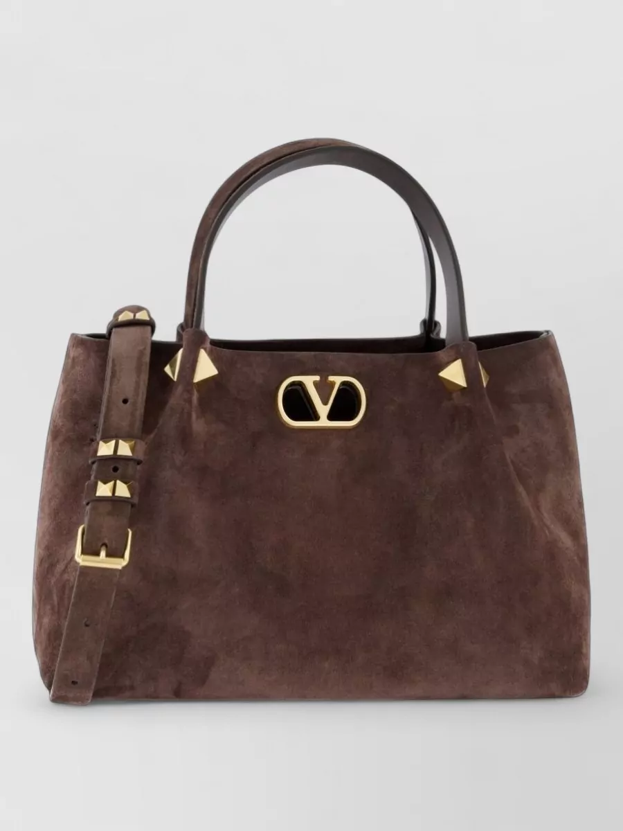 Valentino Garavani vlogo signature small suede shoulder bag