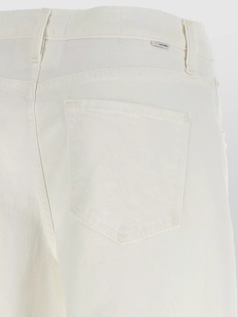 Mother Denim High-Rise Wide-Leg Knee-Length Shorts