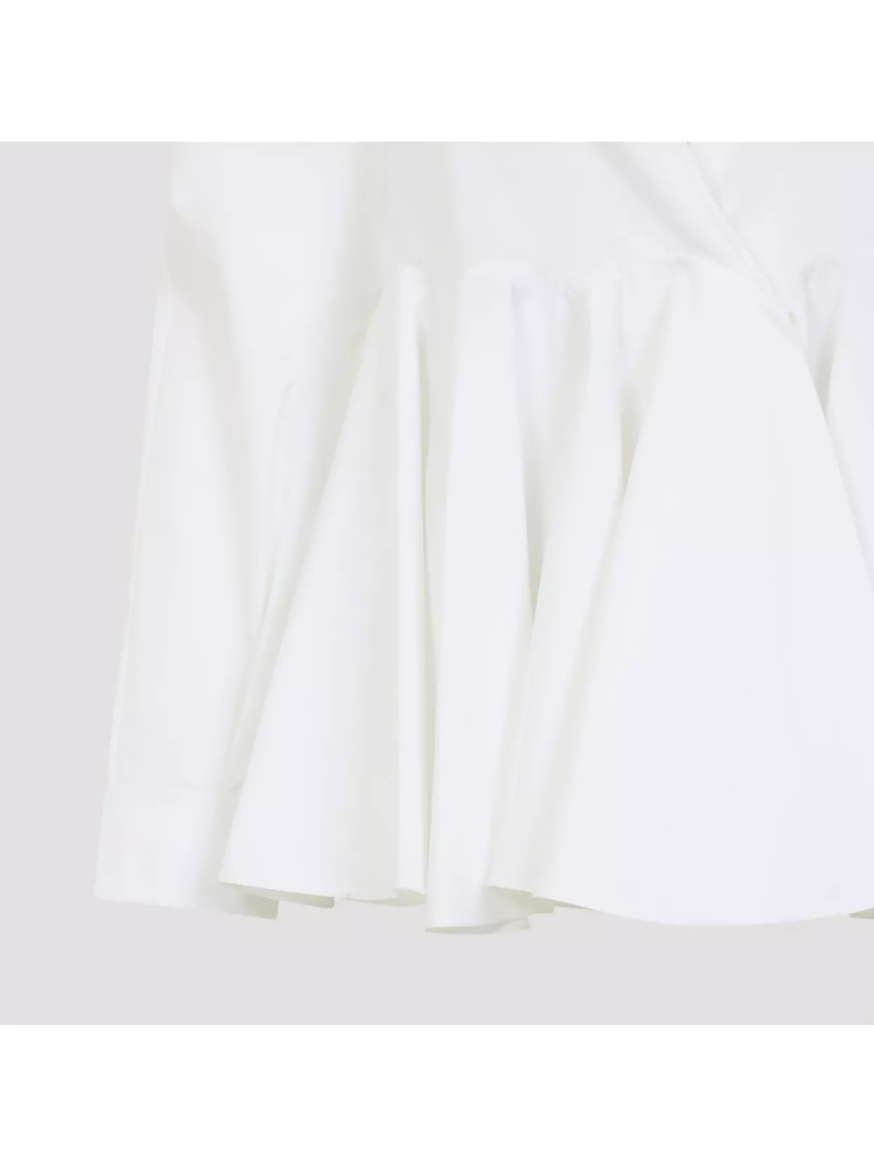 Alaïa Flare Cotton Shirt Pleated Hem