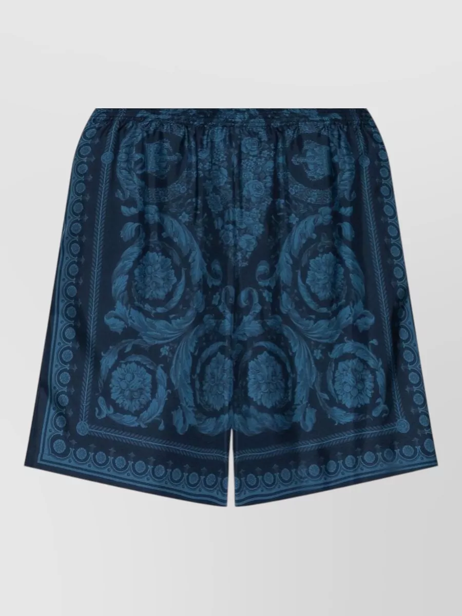 Versace printed silk bermuda shorts