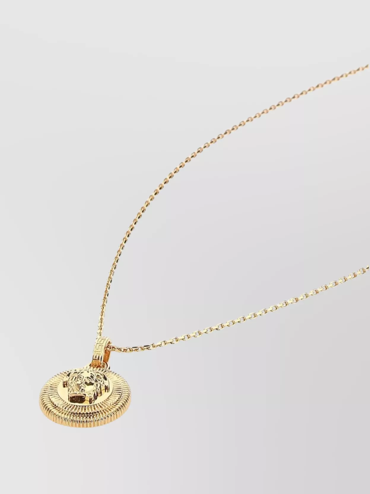Versace Medusa Metal Chain Necklace With Pendant