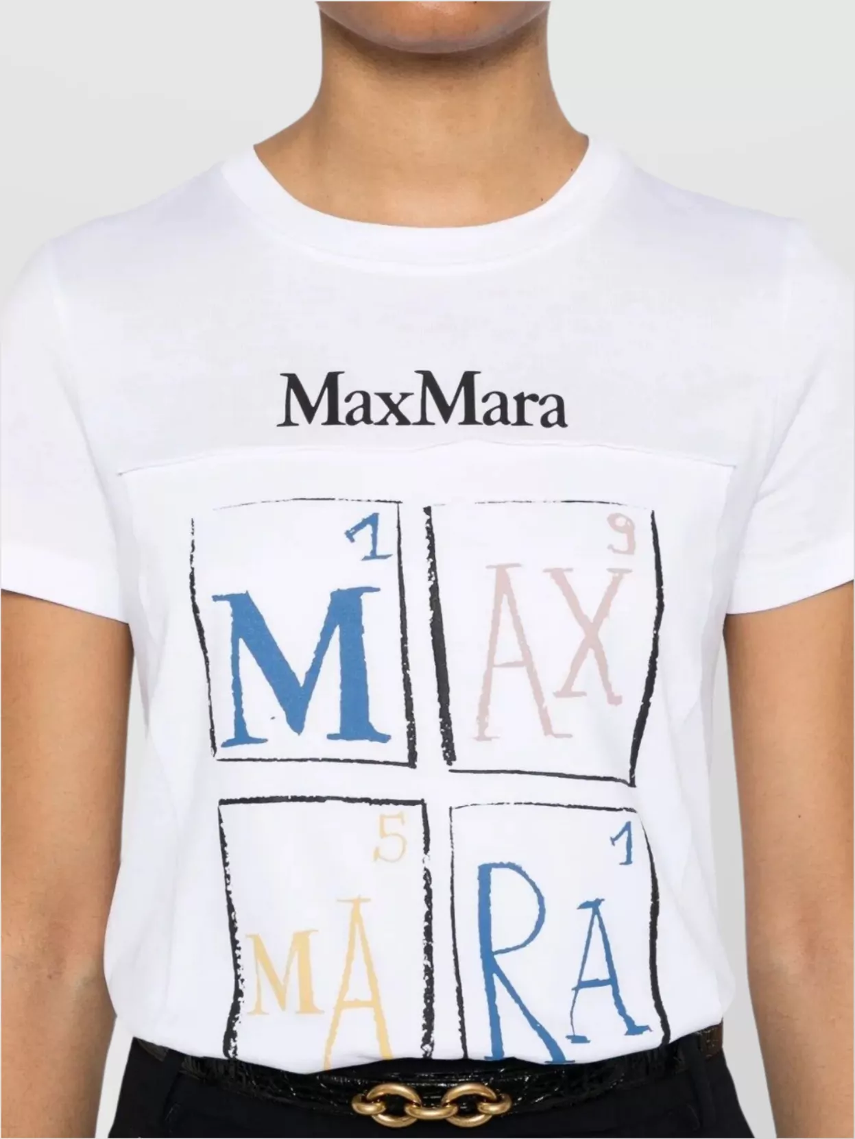 Max Mara Crew Neck Graphic Print T-Shirt