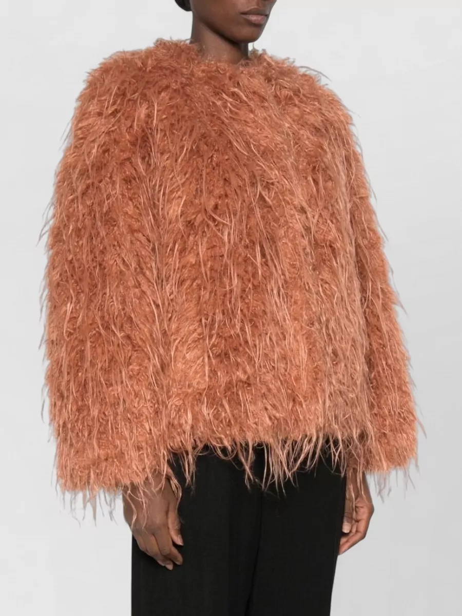 Forte Forte Notched-Lapel Faux Fur Jacket