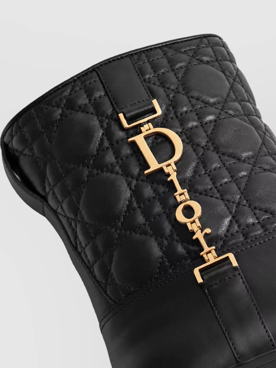 Christian Dior Leather quilted ankle boots