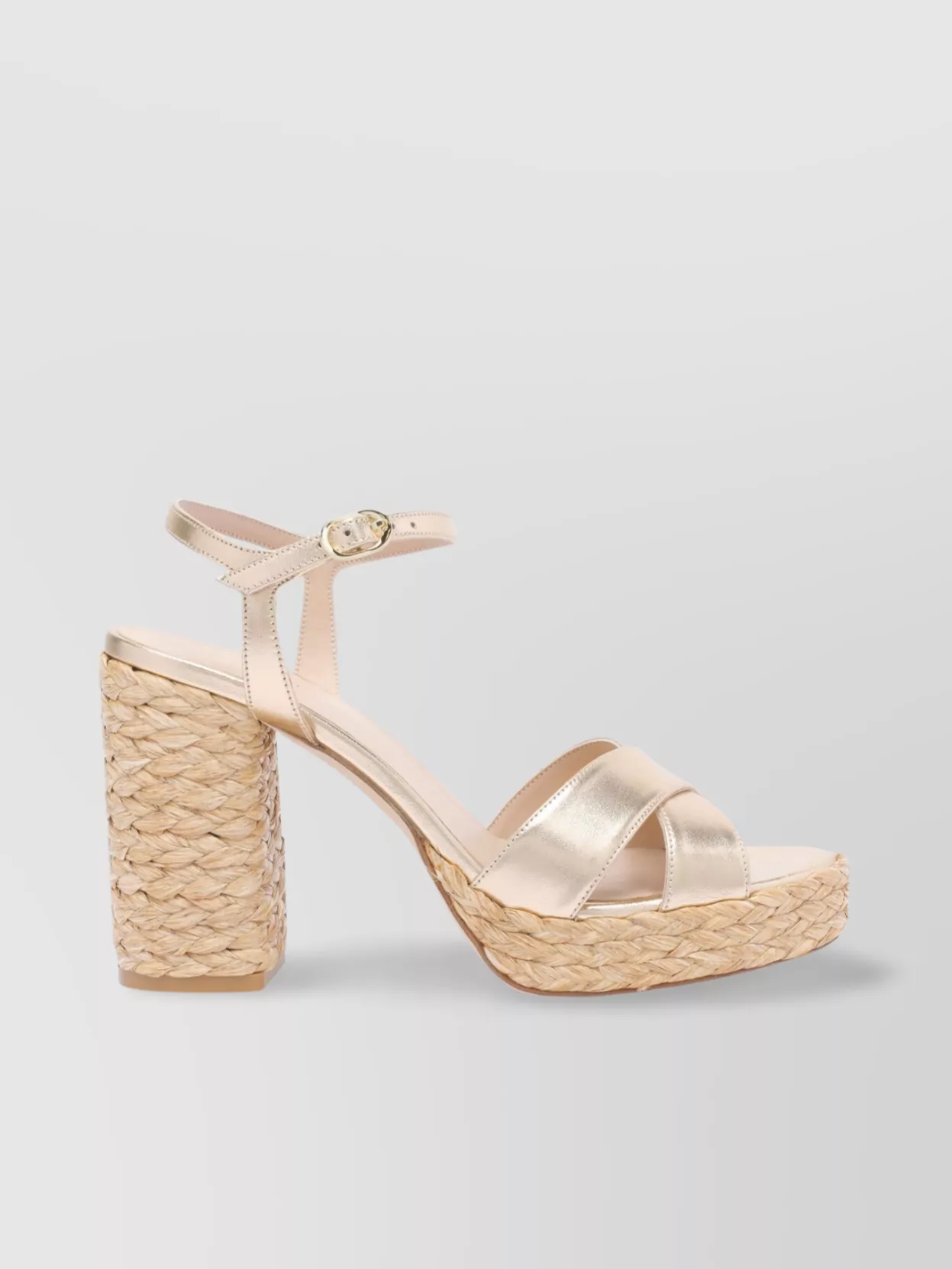 Stuart Weitzman Heeled Sandals With Metallic Platform Sole