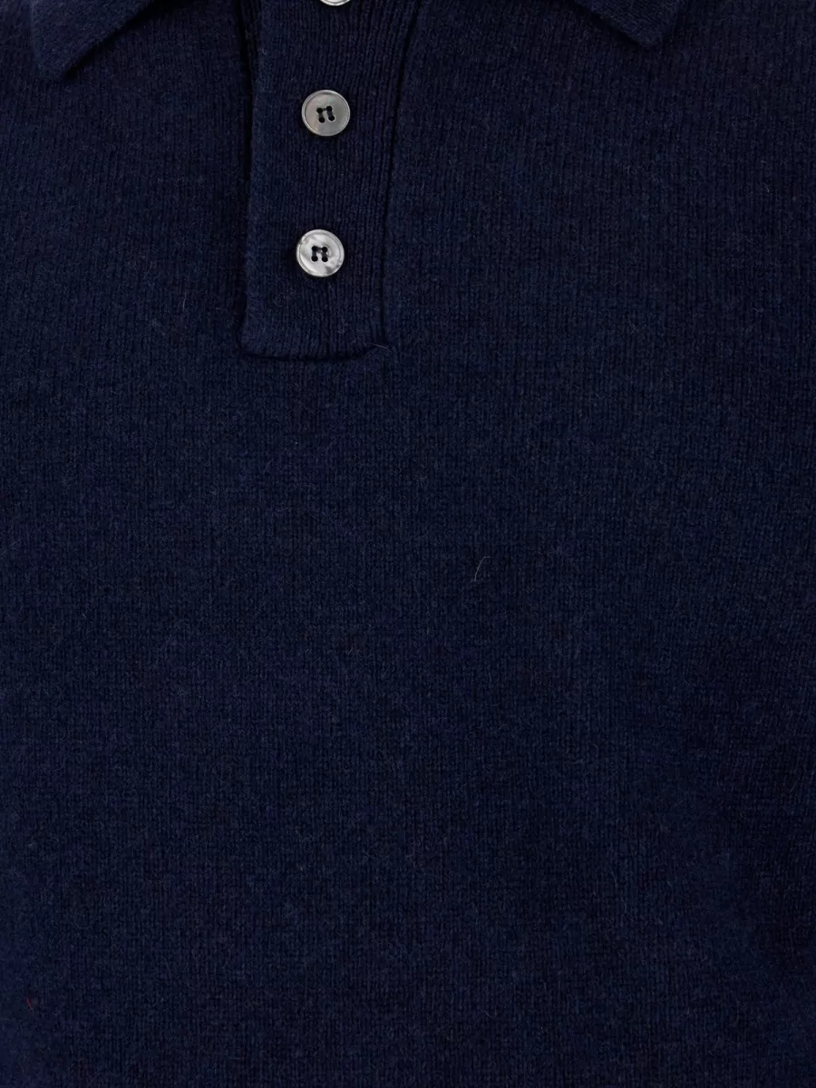 Amaranto Cashmere Wool Polo Shirt