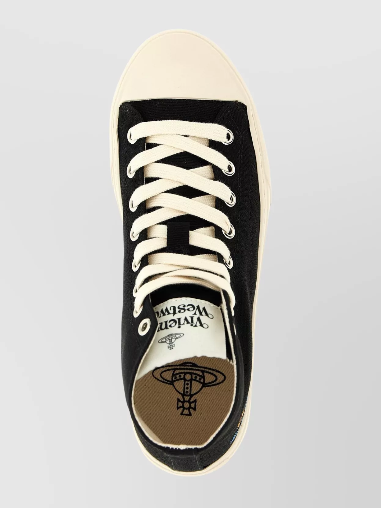 Vivienne Westwood High-top Canvas Sneakers Rubber Sole In Black