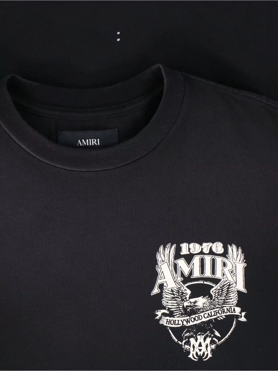 Amiri Crew Neck Graphic Print Short Sleeve T-Shirt