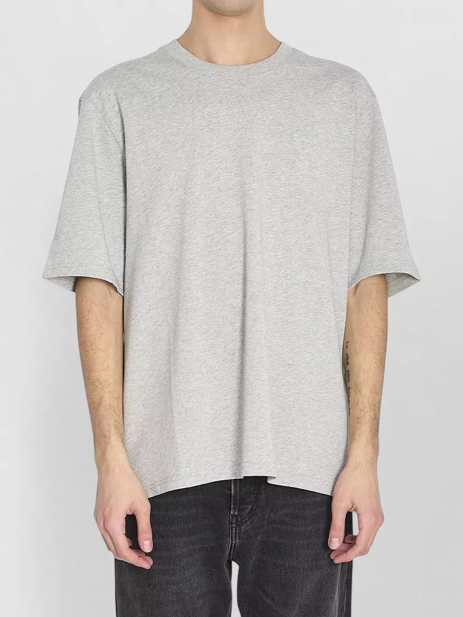 Ami Paris Ribbed Crewneck Oversized Cotton T-Shirt