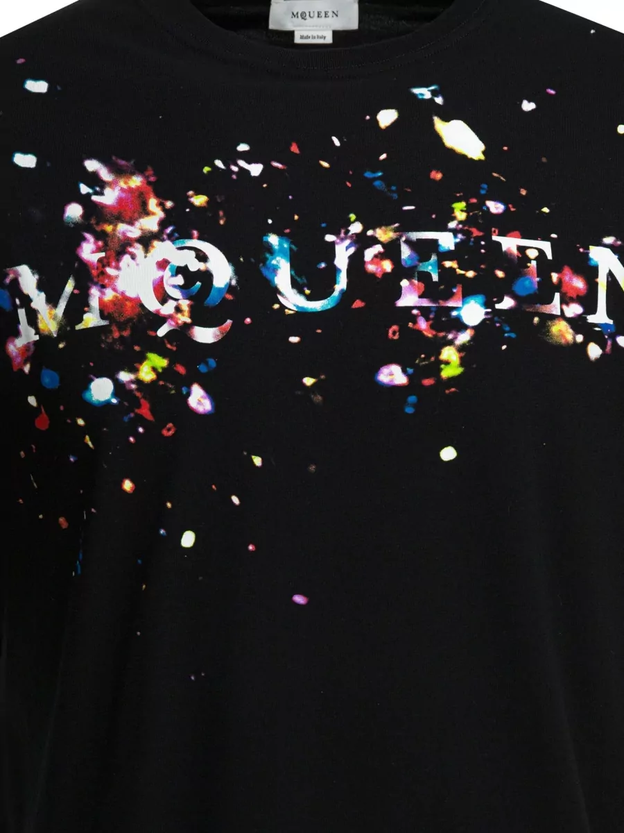 Mc Queen Graphic Print Crew Neck Short Sleeve T-Shirt