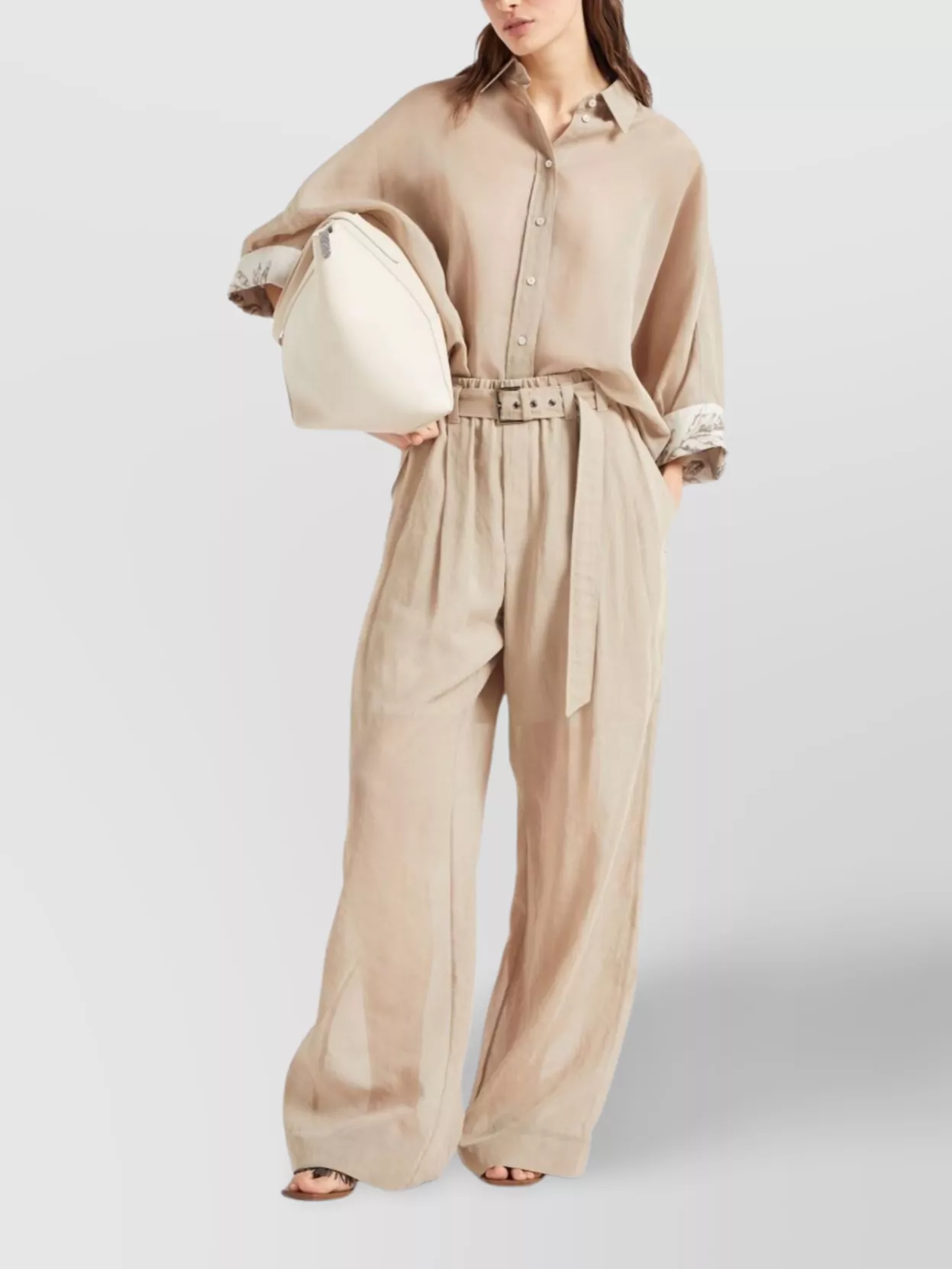 Brunello Cucinelli Cotton Shirt Embroidered Cuffs