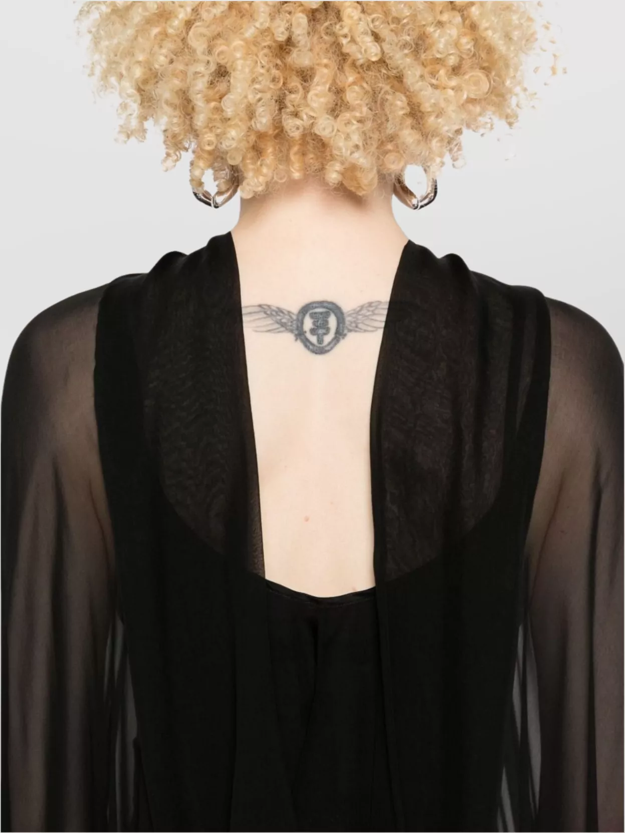 Rick Owens Draped Sheer V-neck Coverups