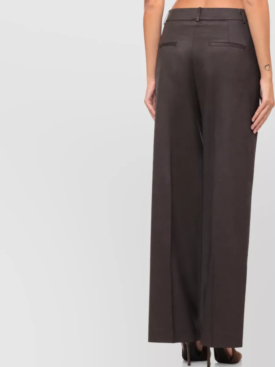 Peserico Virgin Wool Straight-Leg Suit Trousers
