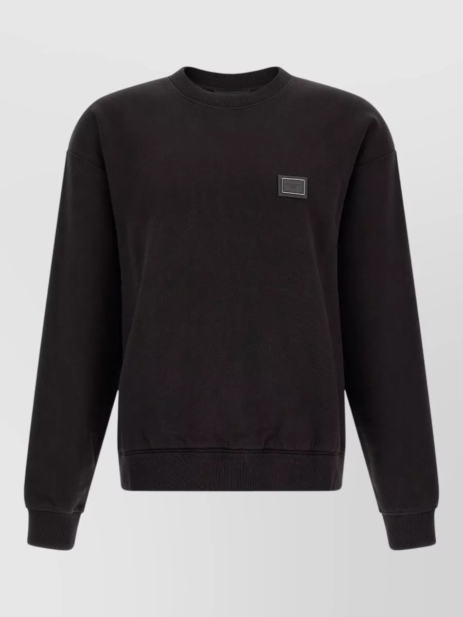 Dolce&Gabbana cotton logo plaque sweatshirt