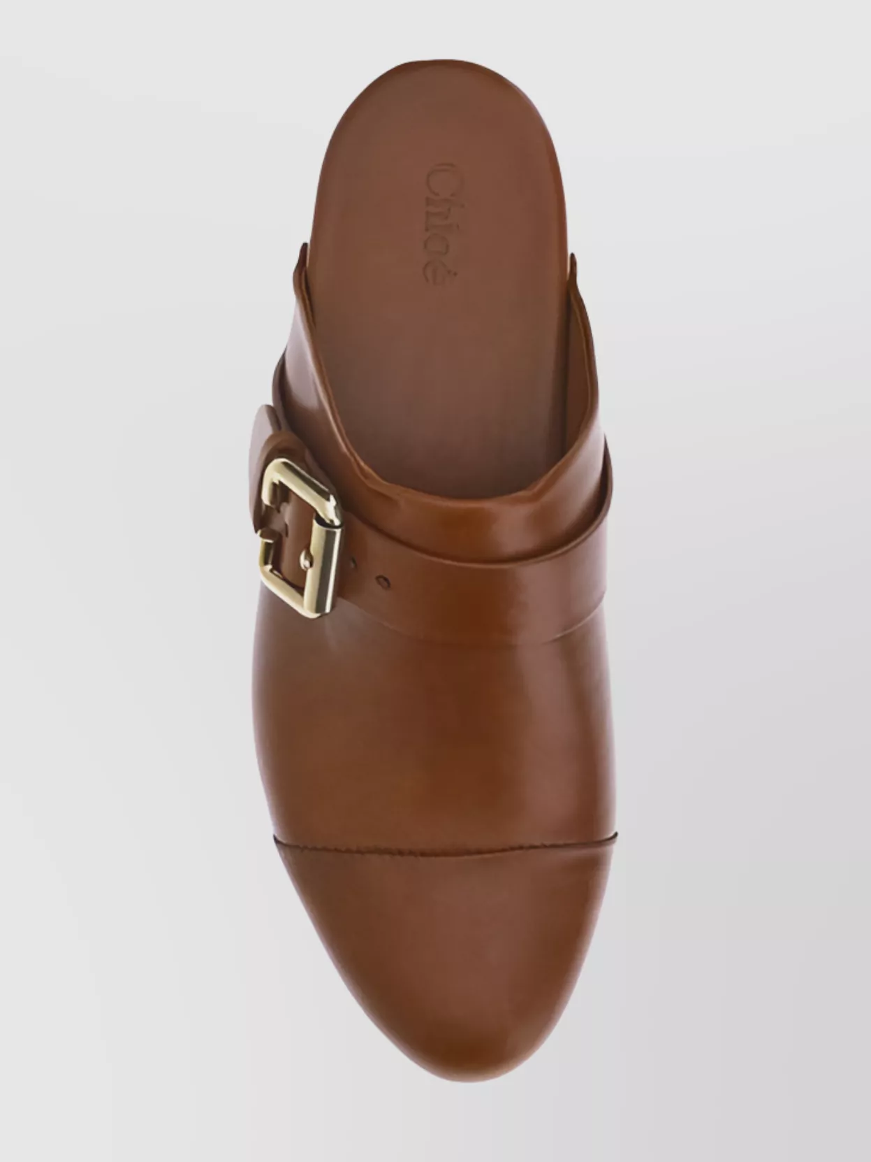 Chloé Calfskin Mules Bold Wooden Platform