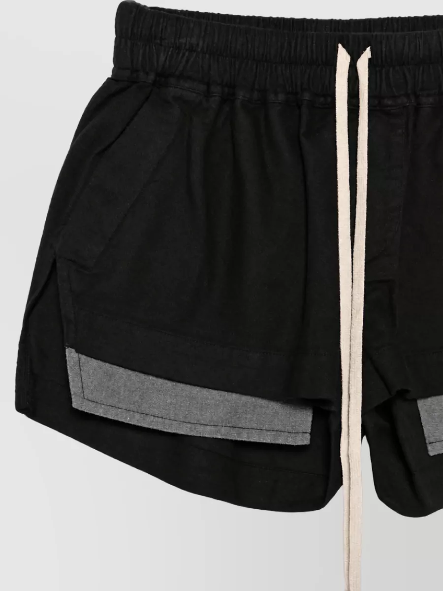 Rick Owens Drkshdw Cotton Layered Shorts