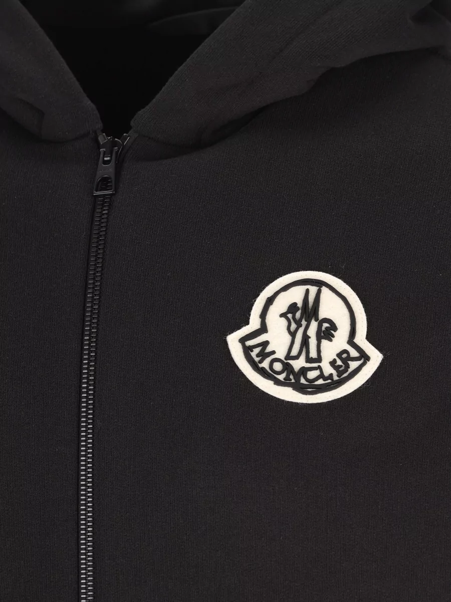 Moncler Cotton Zip-Up Hooded Sweatshirt