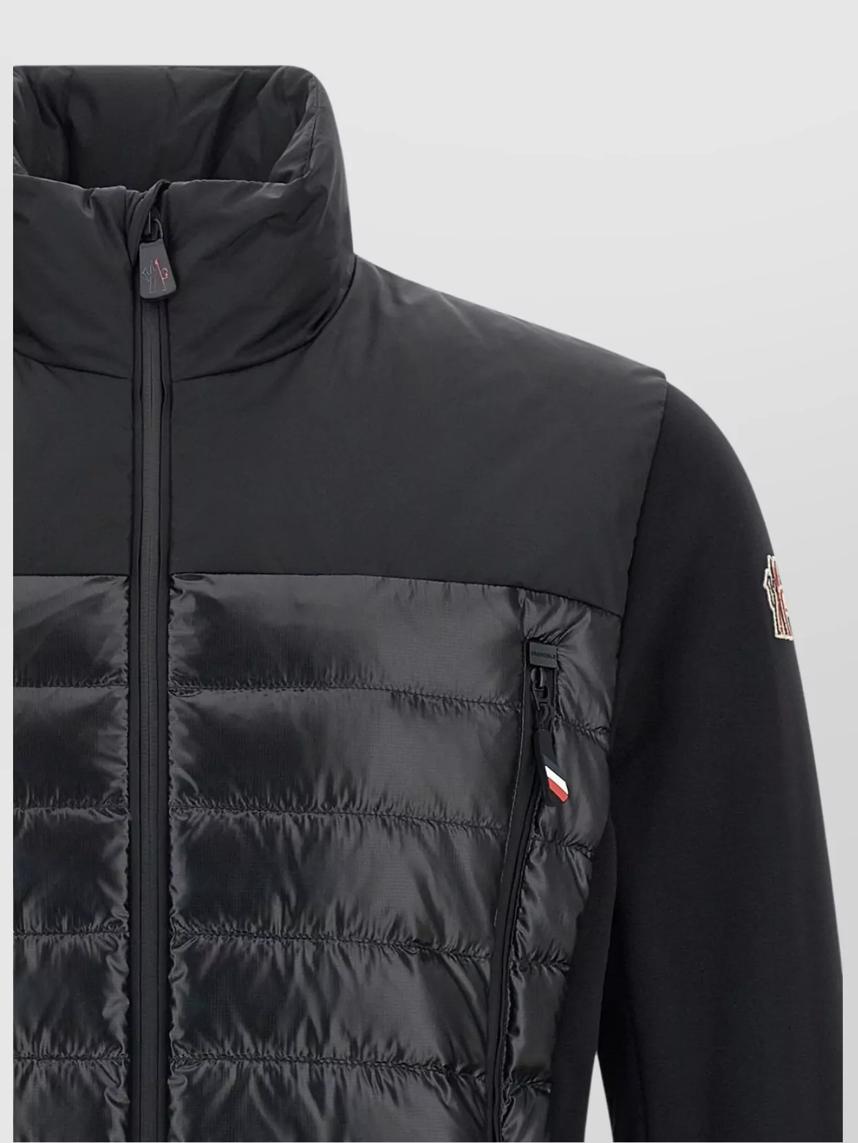 Moncler Grenoble High Collar Long Sleeve Padded Sweatshirt