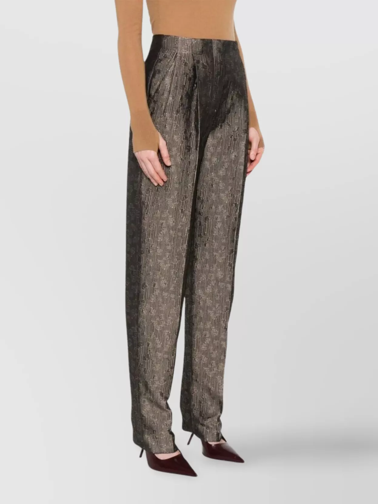 Giorgio Armani High-Rise Waist Pleated Front Trousers