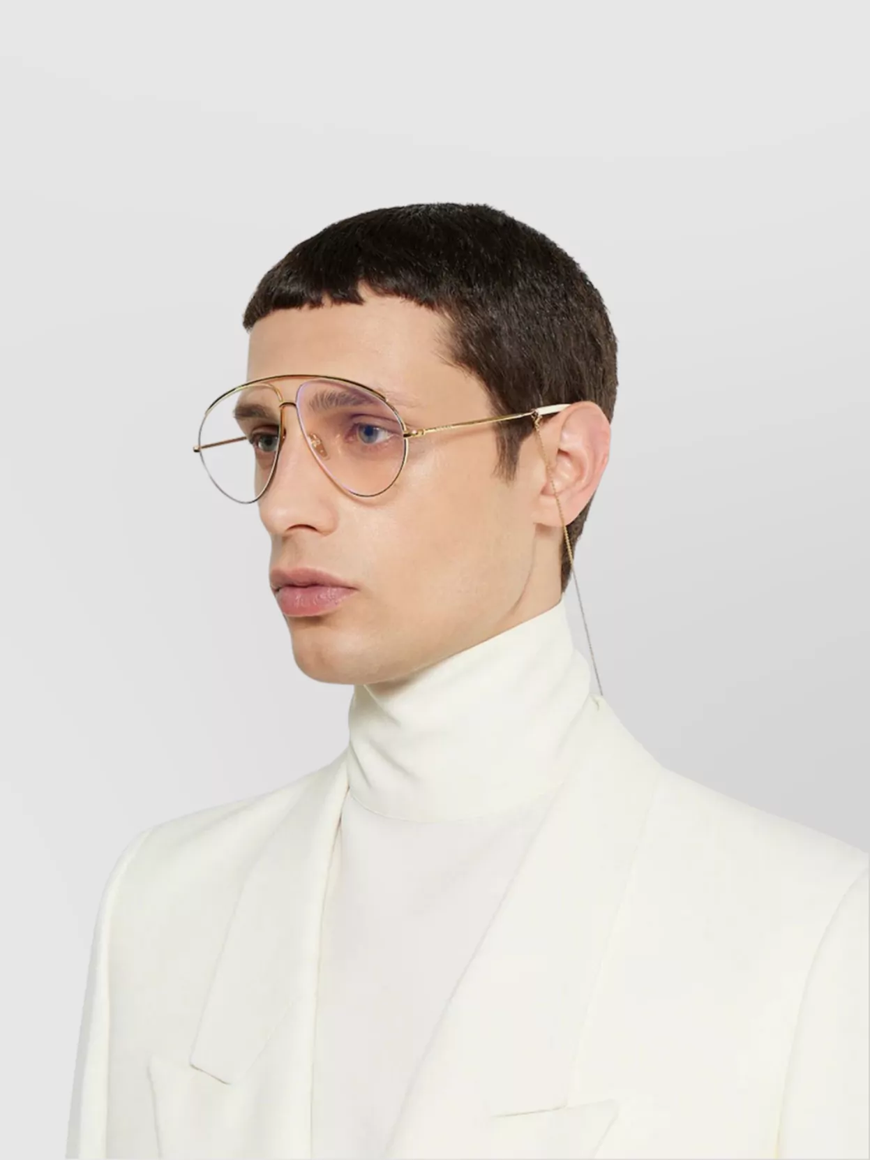 Gucci Aviator Optical Sunglasses Featuring Clear Lenses
