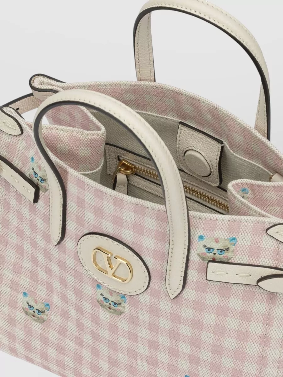 Valentino Garavani Antibes Small Cotton Linen Tote Bag
