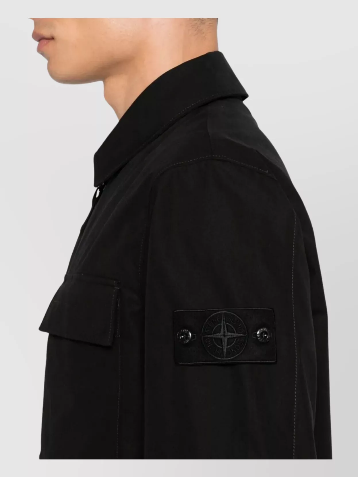 Stone Island Zipper Jacket With Chest Pocket