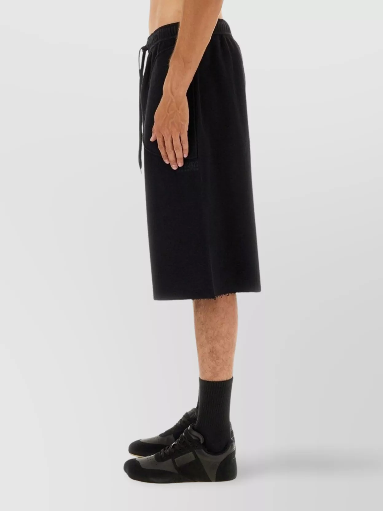 Mm6 Maison Margiela Knee-Length Shorts Featuring Elastic Waistband