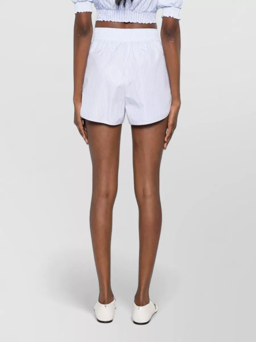Ermanno Scervino Striped Cotton Cropped Shorts