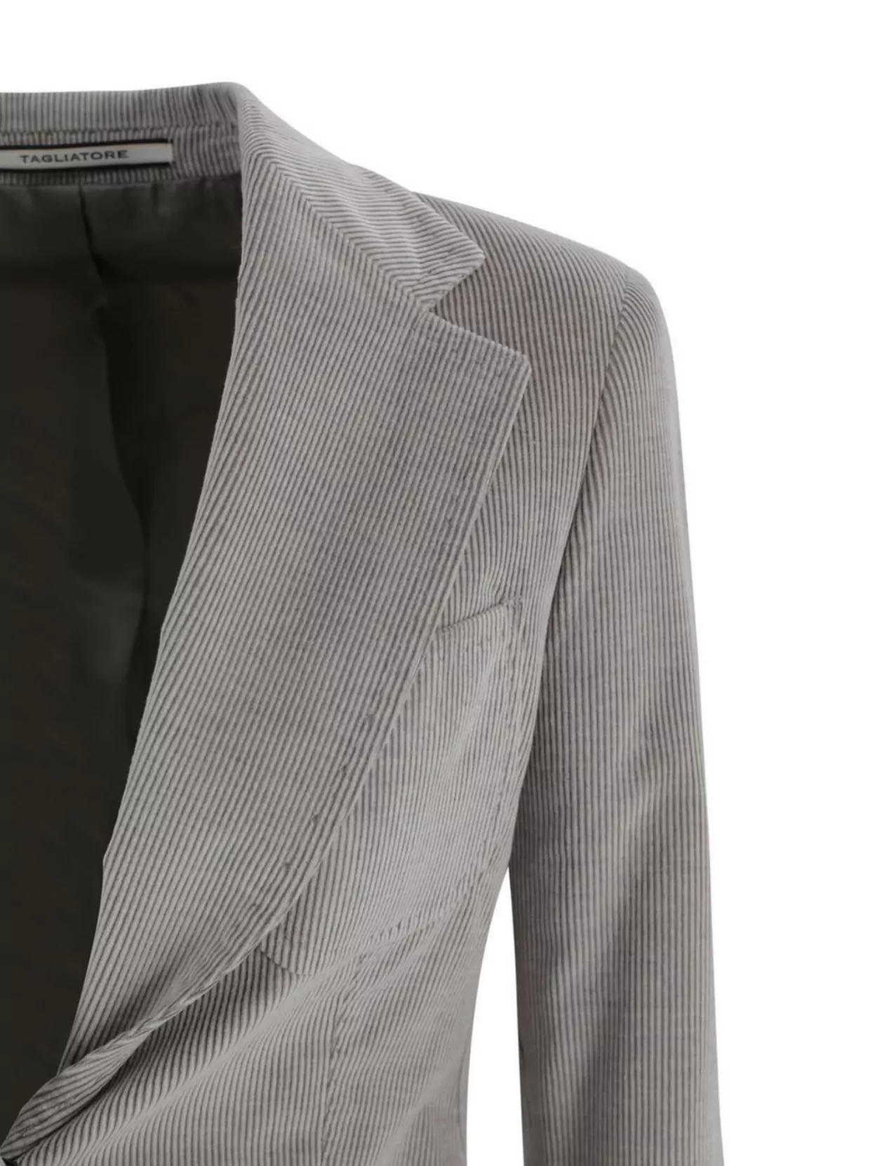 Tagliatore Tailored Blazer With Notch Lapel And Front Pockets In Gray