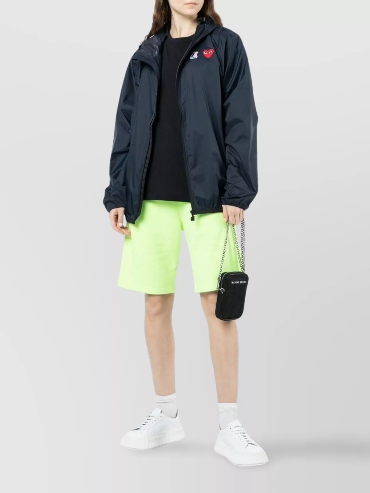 Comme Des Garçons Play K-Way Hooded Jacket Graphic Print